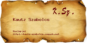 Kautz Szabolcs névjegykártya