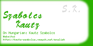 szabolcs kautz business card
